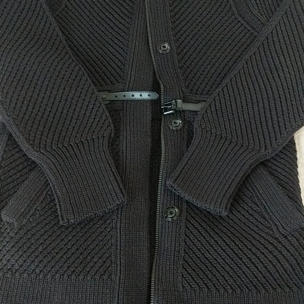 Burberry Navy Blue Heavy Sweater Jacket - Picture 3 of 3